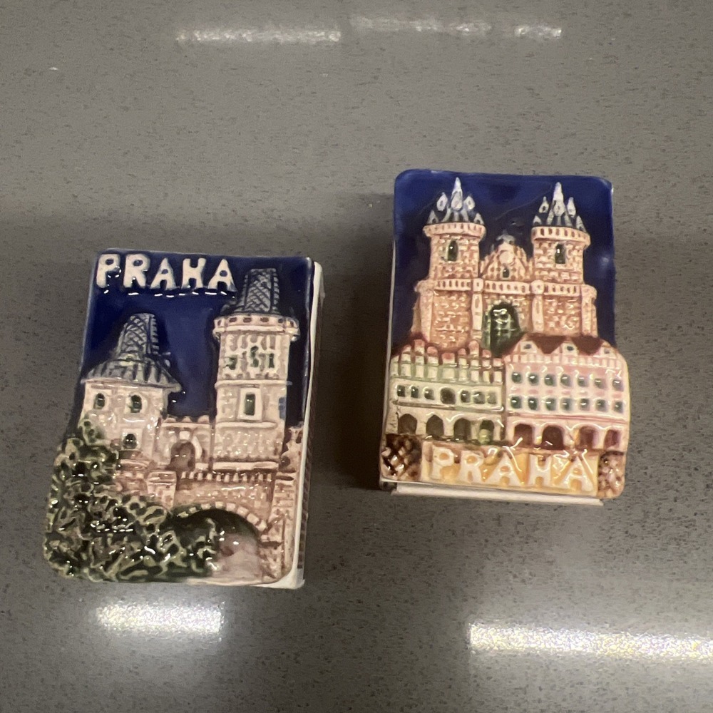 Creazioni Luciano Vintage Italian Hand Painted Ceramic Tile Matchbook/matches